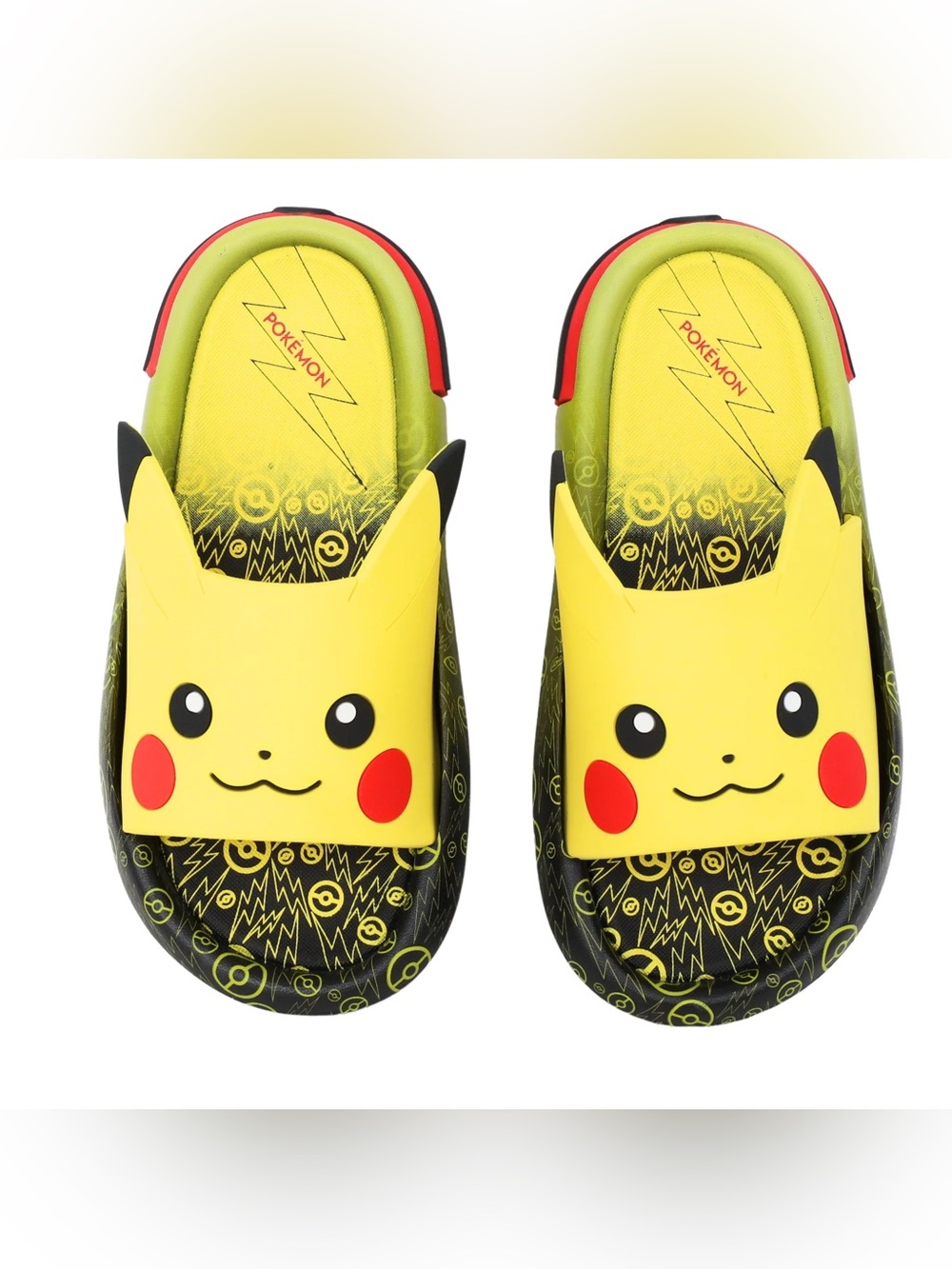 Pokemon Boys Slide Sandal Shoes Red Yellow Size 3 NWT